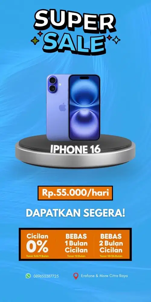 IPHONE 16 128 NEW IBOX BISA CICILAN TANPA DP
