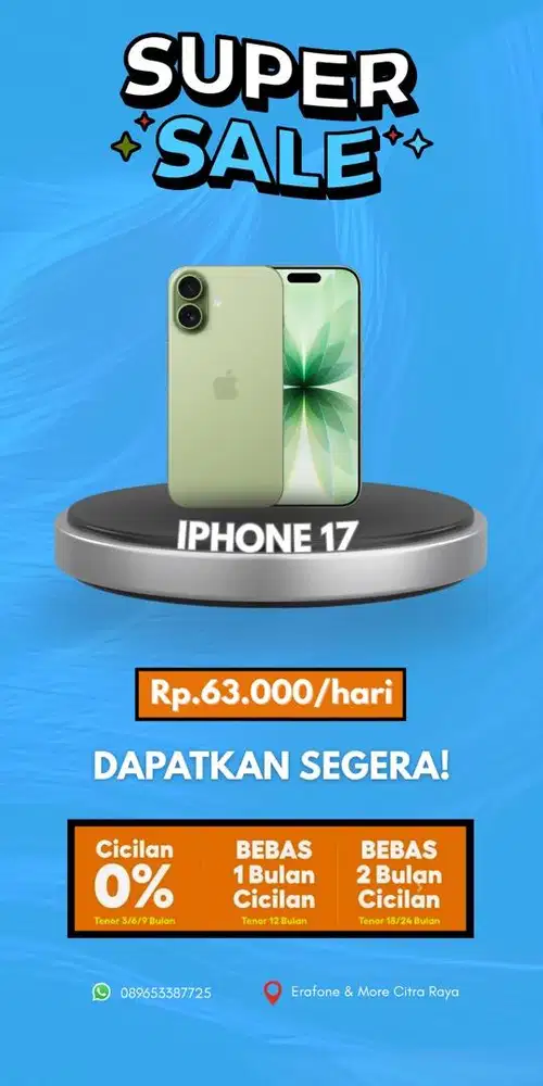 IPHONE 17 256 NEW IBOX BISA CICILAN TANPA DP