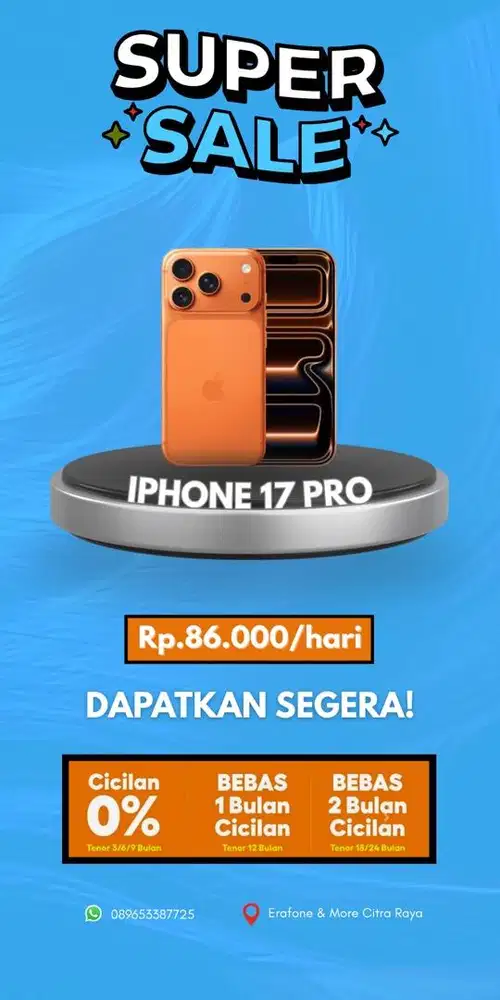 IPHONE 17 PRO 256 NEW IBOX BISA CICILAN TANPA DP