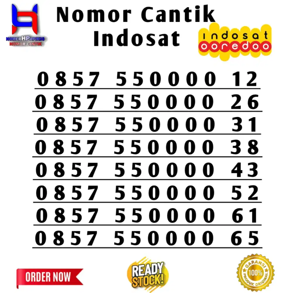 NOMOR CANTIK INDOSAT 550000