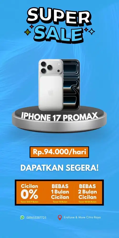 IPHONE 17 PROMAX 256 NEW IBOX BISA CICILAN TANPA DP