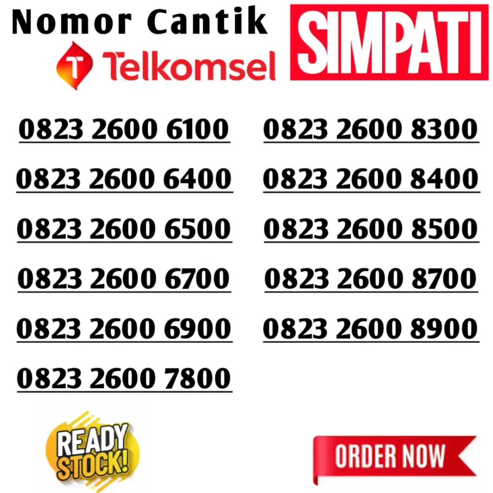 NOMOR CANTIK TELKOMSEL RATUSAN