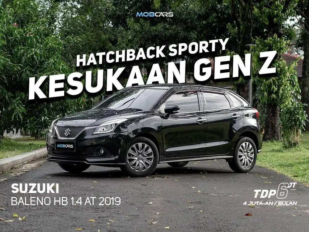 DP 6 JT !!! SUZUKI BALENO 1.4 HB AT 2019 MOBCARS KREDIT MATIC