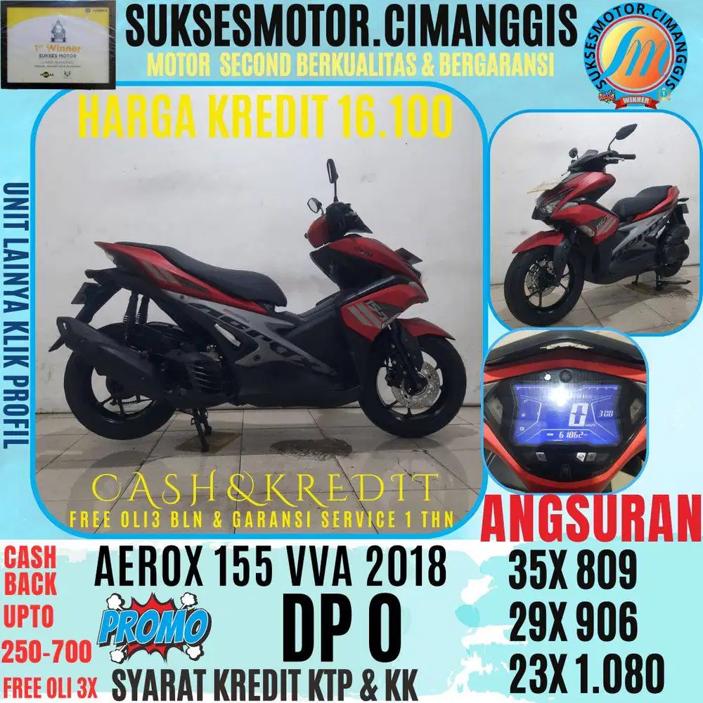 DP 0 AEROX 155 VVA MASUK CICILAN KE 1 CASHBACK UPTO 700 RBU FREE OLI3X