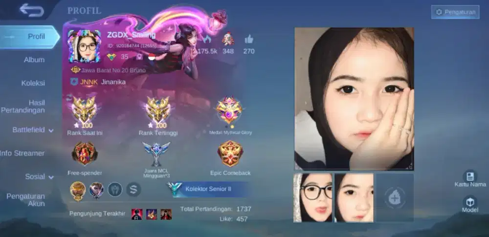 Jual akun smurf mobile legend