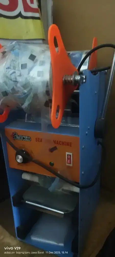 Mesin pres cup gelas ice