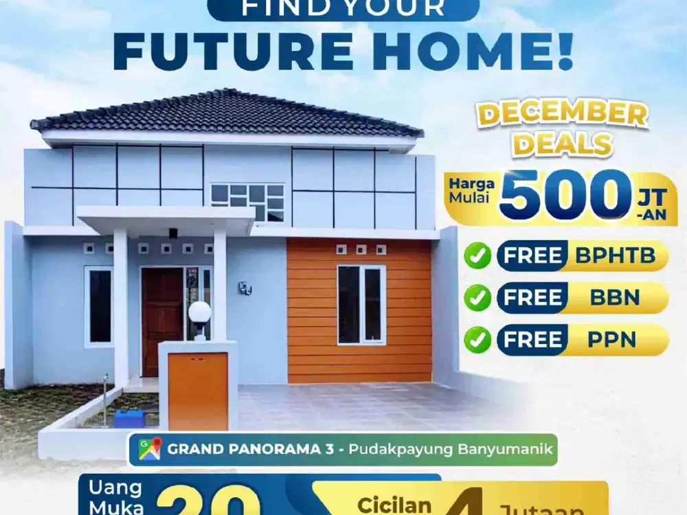 PERUMAHAN BANYUMANIK SEMARANG, HARGA 500JTAN, DP 20JTAN, ANGSURAN 4JTAN