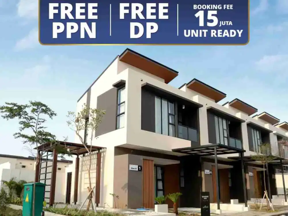 RUMAH SAVASA DELTAMAS SIAP HUNI TANPA DP FREE PPN TIPE YAMABUKI SAZANKA HANAMIZUKI DEKAT AEON MALL