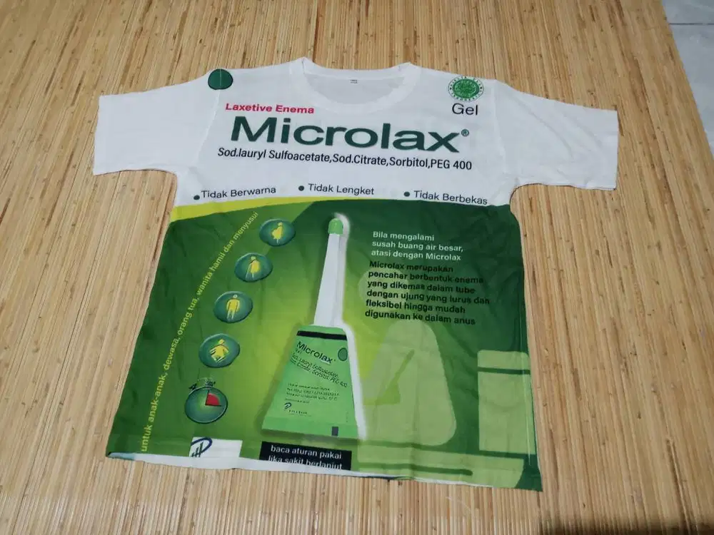 Kaos Pria Sponsor Iklan Unik Ukuran XL