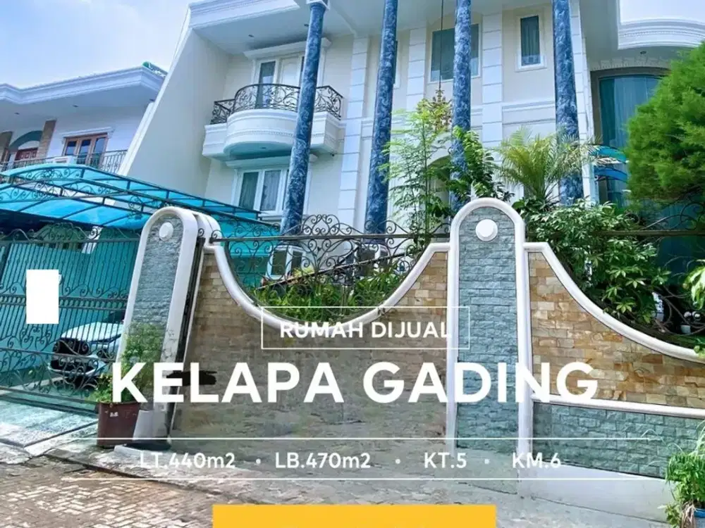NL347- Murah DIijual Rumah Siap Huni Luas 440 di Villa Gading Indah