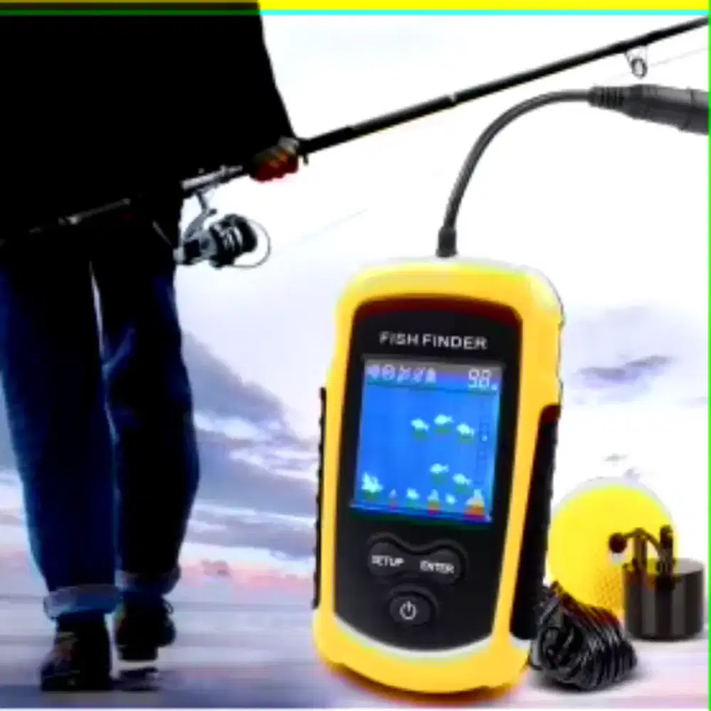 Fish finder alat pelacak ikan laut portable sonar range 100m