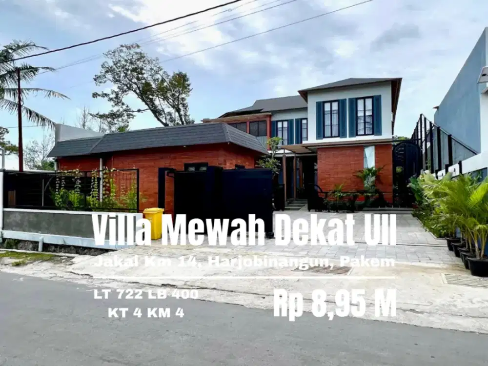 Villa mewah dengan kolam renang dekat UII Jakal Km 14