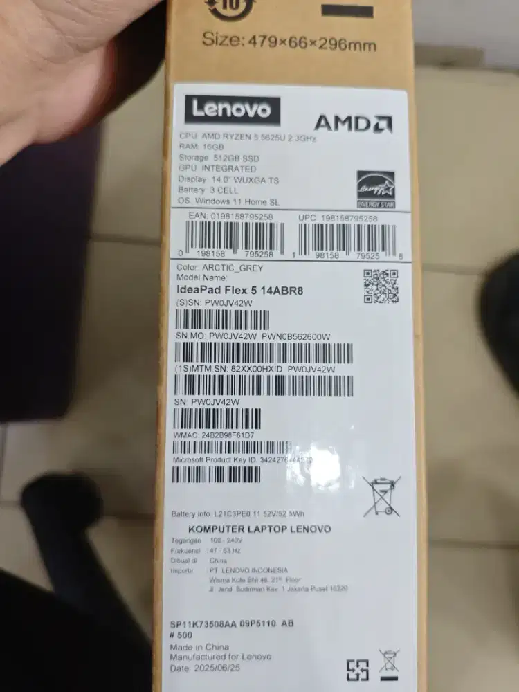 Lenovo Ideapad Flex5 14ABR8
amd ryzen 5 5625u 16gb / 512gb