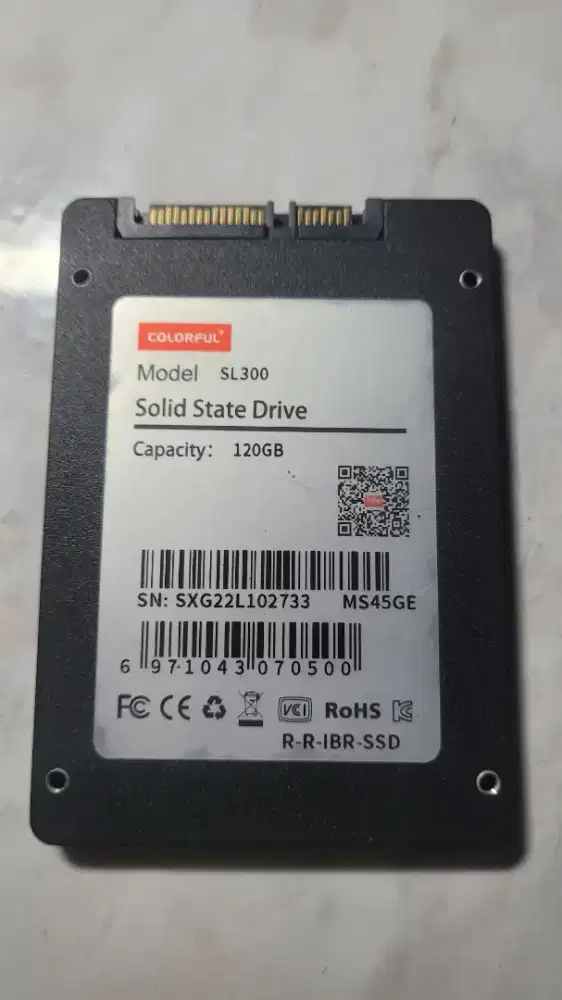 SSD Hardisk 120GB Colorful, Sentinel 100%