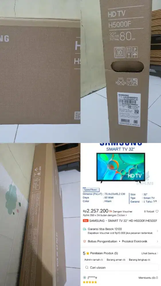 Dijual TV SAMSUNG 32 Inc