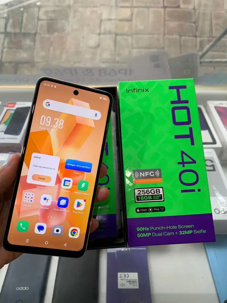 Infinix hot 40i 8/256 kondisi segel mesin nominus lemgkap ori