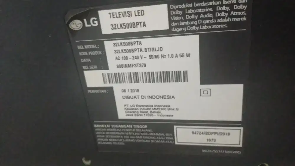 TV LG 32inch (Non Smarr TV) Jual Murah Nego