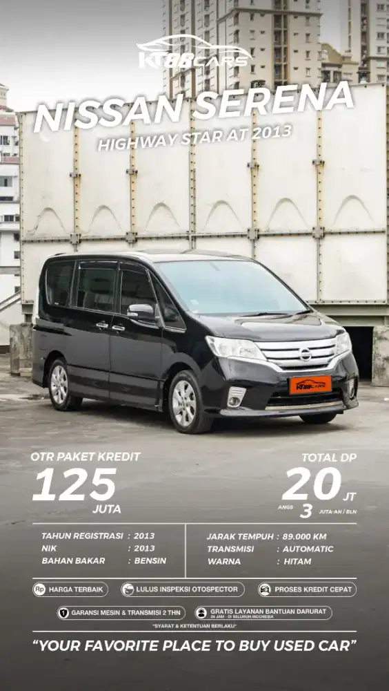 NISSAN SERENA HWS 2.0 AT Tahun 2013