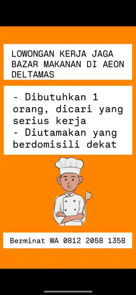 Lowongan kerja Aeon Deltamas