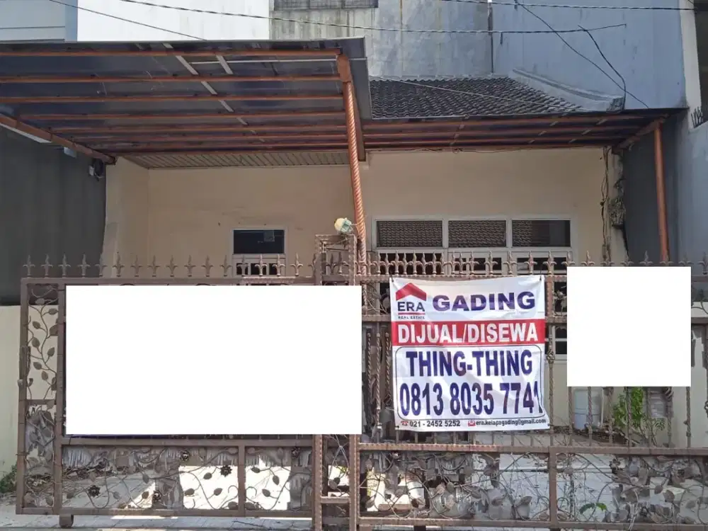 Ss985- Murah Dijual Rumah Standart 6x15 di Belakang Mall Kelapa Gading