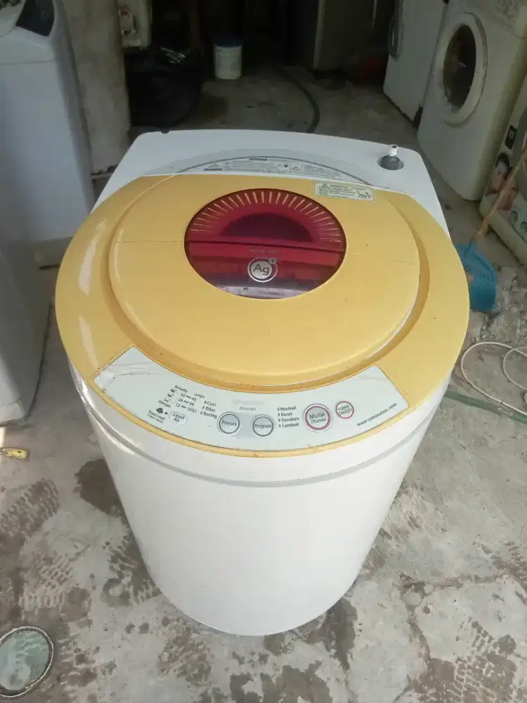 Mesin cuci Sharp top loading 8kg bekas original