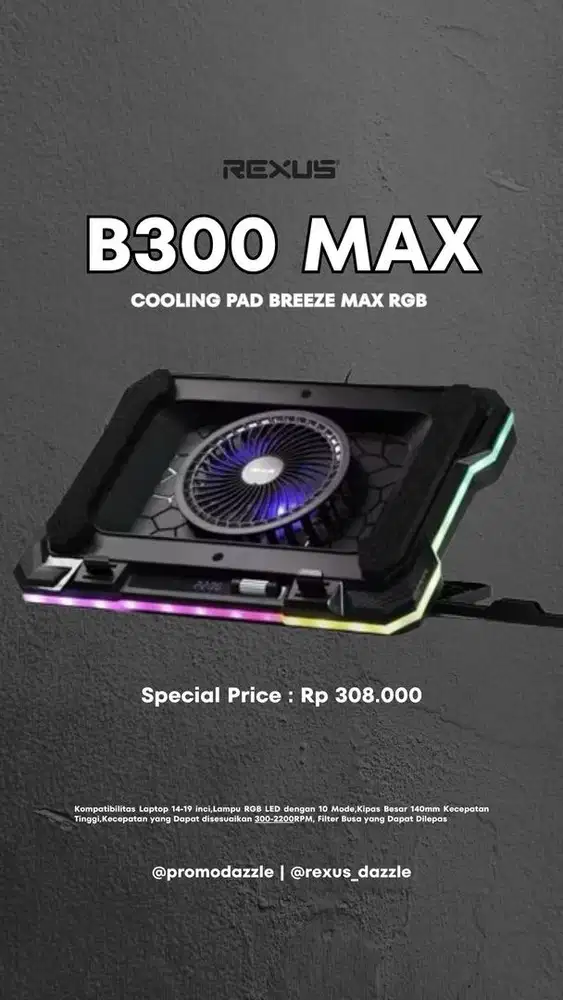 Rexus coolingpad B300 max