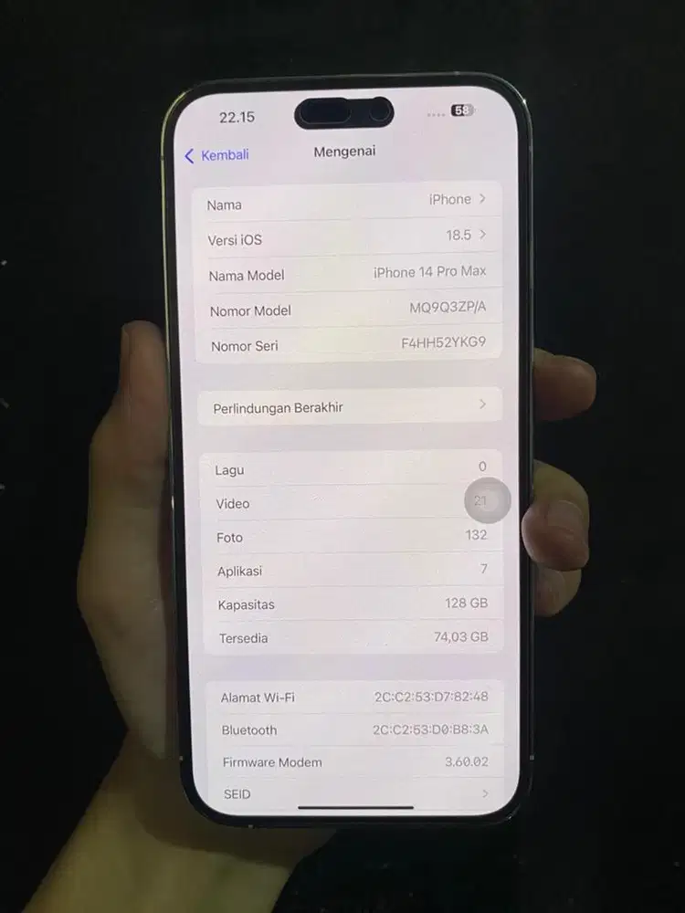 Iphone 14 pro max 128 beacukai