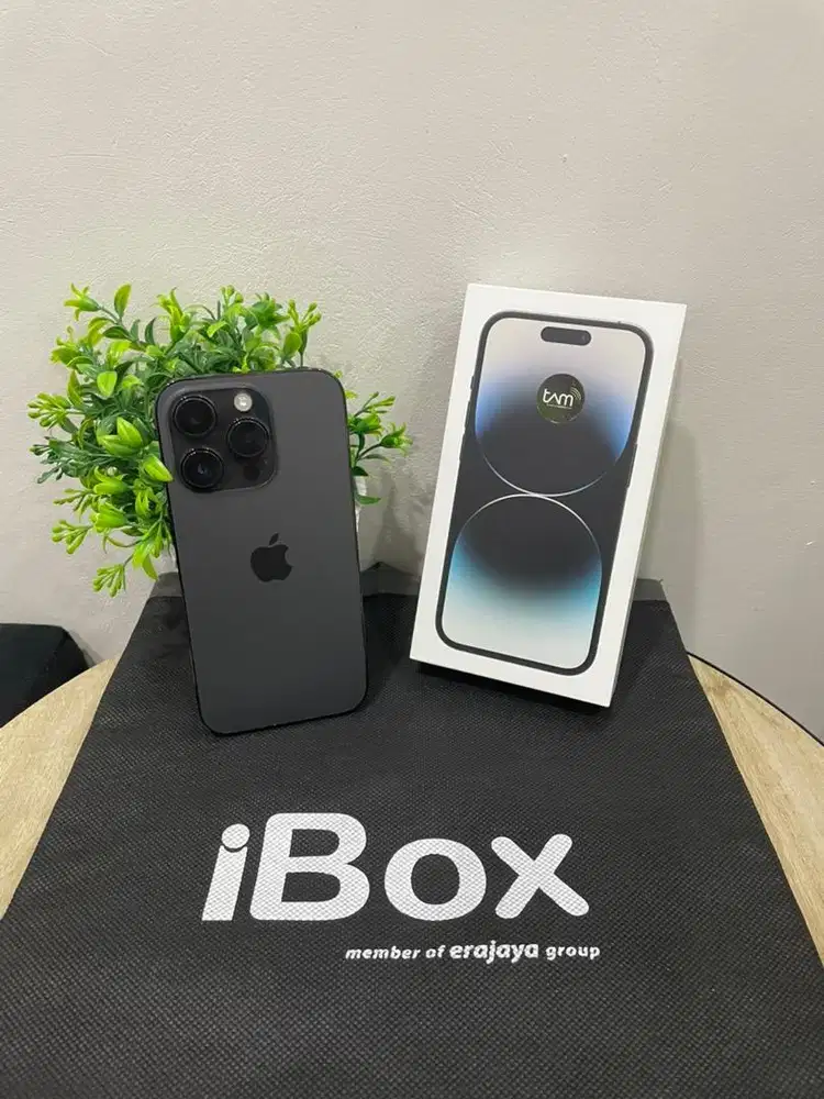IPhone 14 Pro 128GB iBox Black mulus Fullset Ori BH 92% 3Utool 100