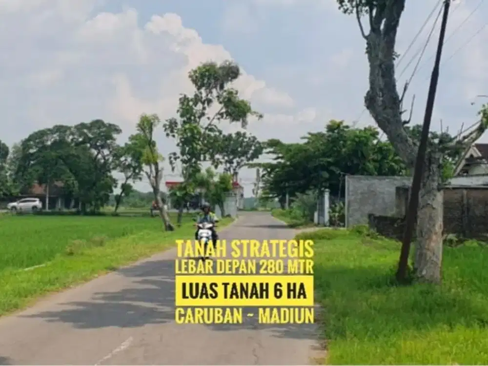 [Bb] Tanah Ciamiq LD 280 mtr, dekat Jalan Raya Propinsi, CARUBAN Madiun