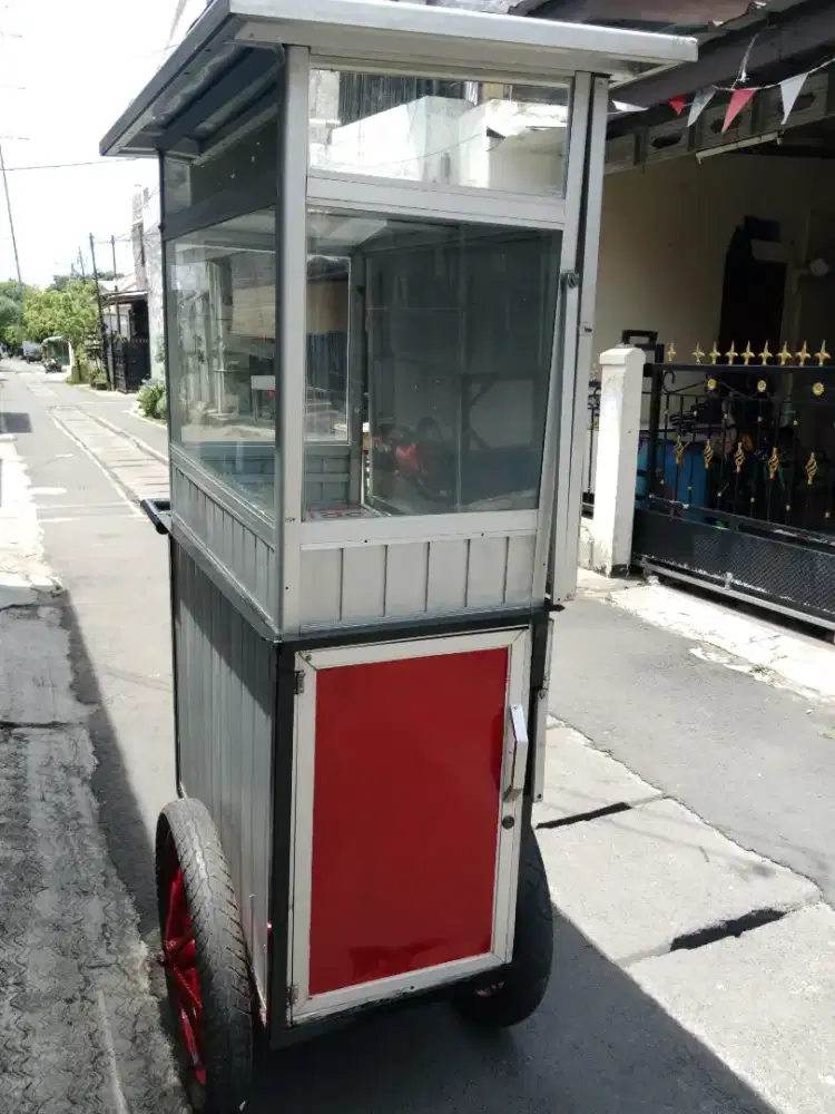 GEROBAK ALUMUNIUM bekas takoyaki ( nego tipis) )