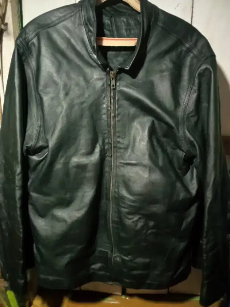 Jaket kulit domba ukuran M