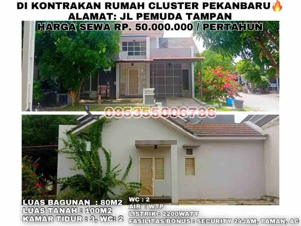 dikontrakan rumah cluster jln.pemuda tampan