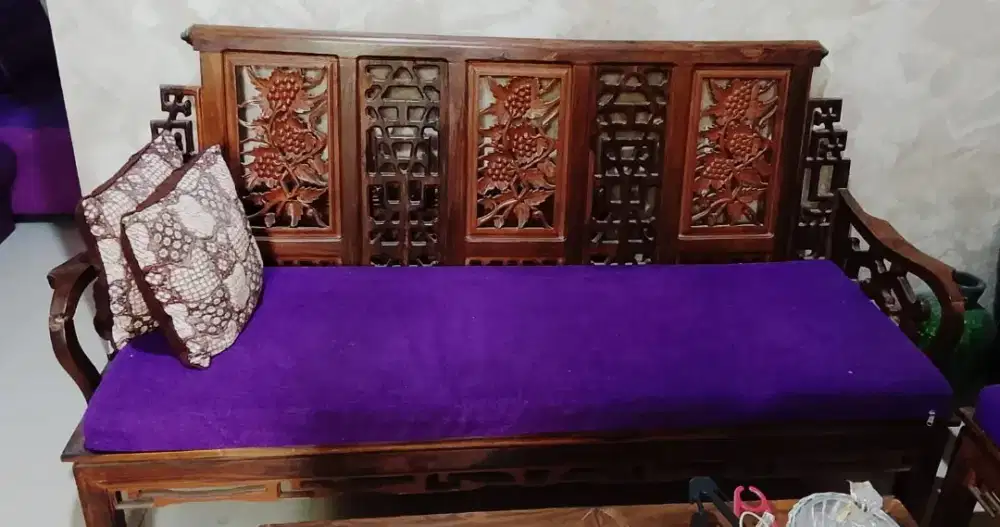 Dijual kursi jati dan kursi sofa