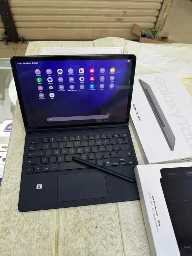 Samsung galaxy Tab S9 5G 8/128gb free keyboard original ex resmi sein