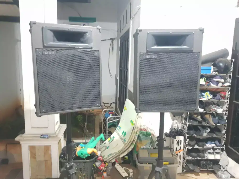 Sepasang speaker pasif Toa SL 152 lengkap stand