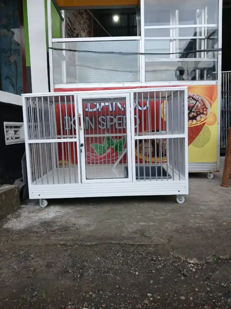 Kandang kucing alumunium free ongkir
