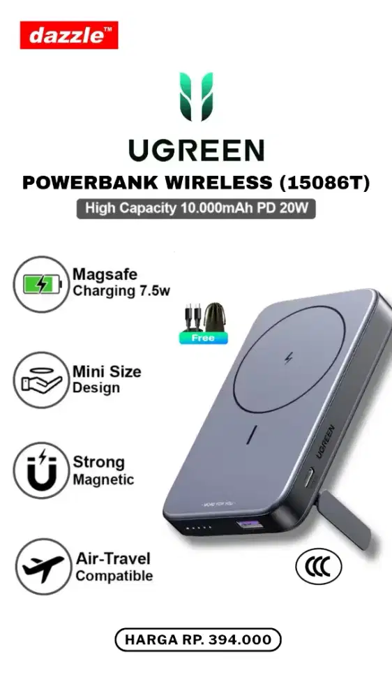 UGREEN WIRELESS POWERBANK (15086T)