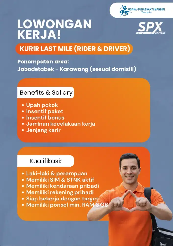 LOWONGAN KERJA MITRA KURIR LAST MILE (SPX EXPRESS)