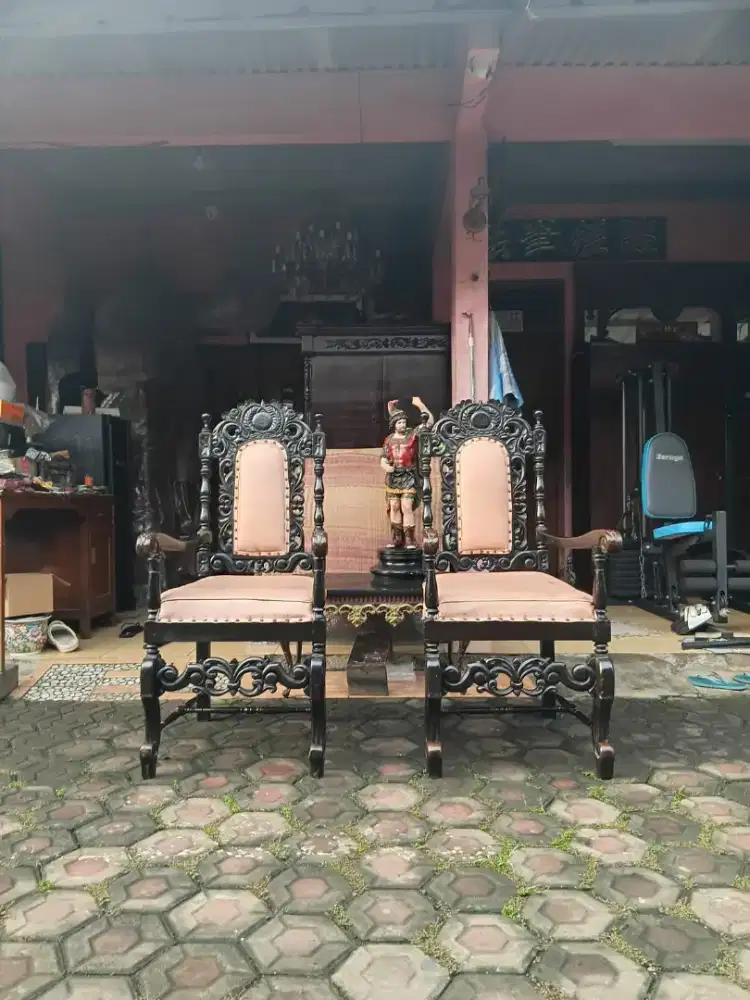 kursi tamu eropa antik full ukiran