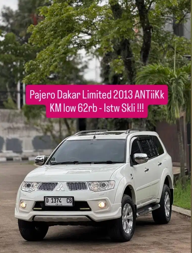 KM low 62rb - Pajero Sport Dakar Limited 2013 pk an 2014 murah ANTik