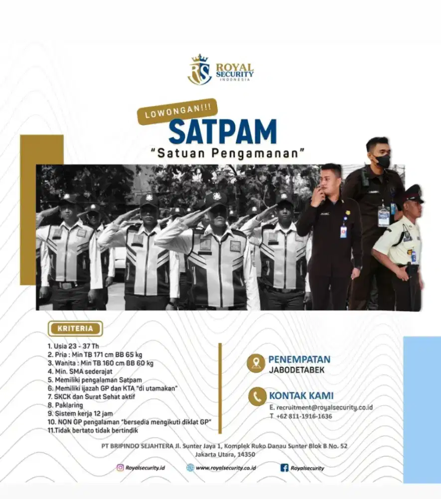 Lowongan pekerjaan security