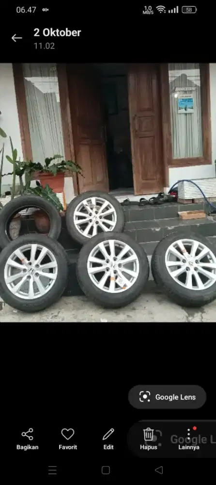 4 velg ban r 16/50/205 bagus ban tebel