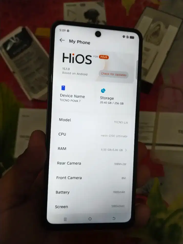 Tecno Pova 7 4G Ram 8Gb internal 256Gb Black Sleek Mulusss