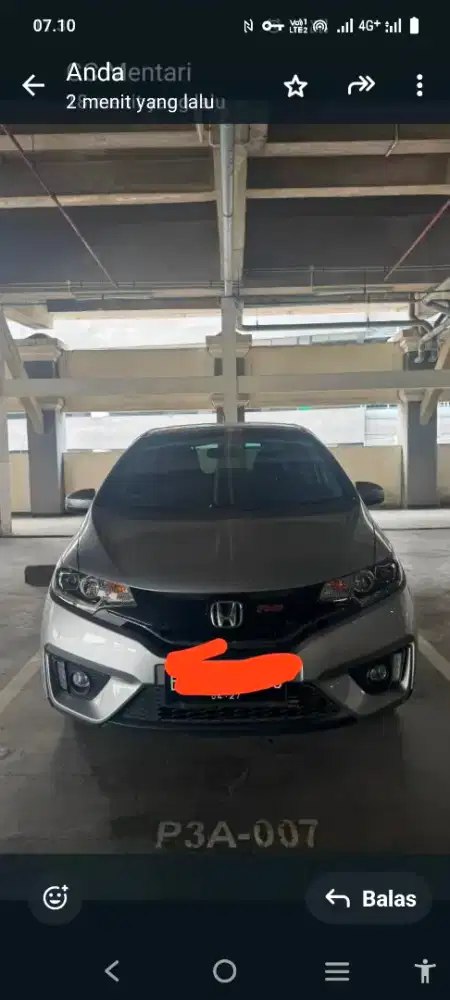 Jual honda jazz tahun 2017 abu abu tgn  1 dari baru harga 180 jt nego