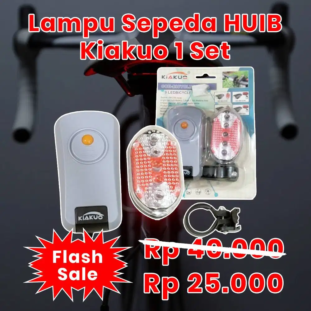 Flash Sale - Lampu Sepeda HUIB Kiakuo 1 Set