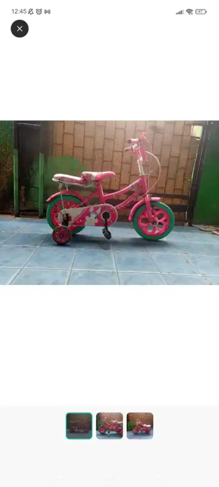 Sepeda anak perempuan UK 12 (3,4-5th)