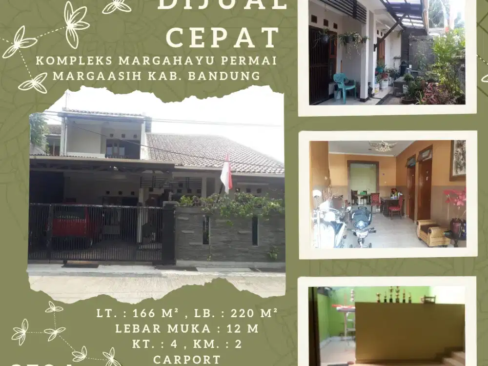 DIJUAL SEGERA RUMAH MARGAHAYU PERMAI