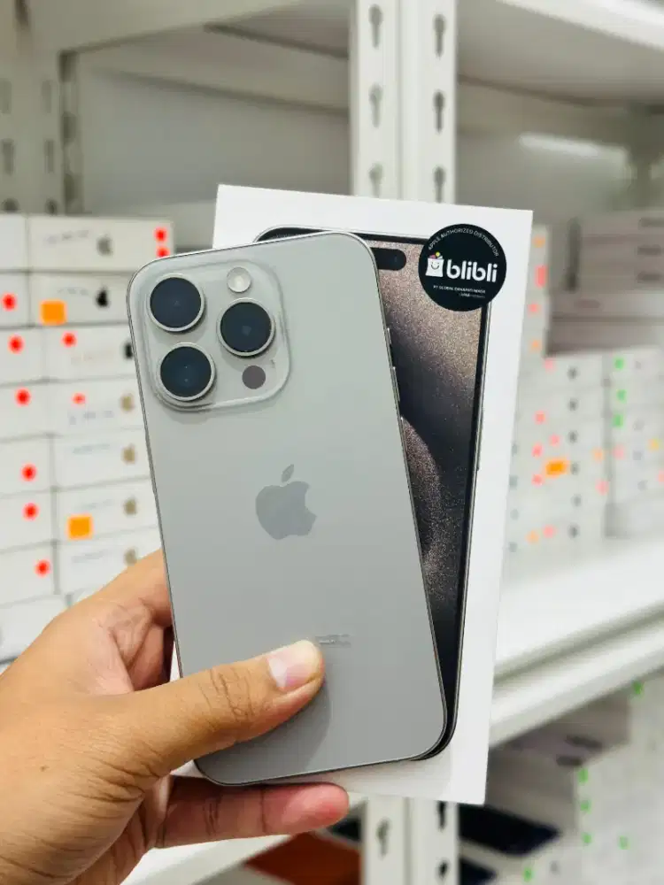 Ready Seken IPhone 15 Pro 128 Ibox BH 93% Mulus like new fullset