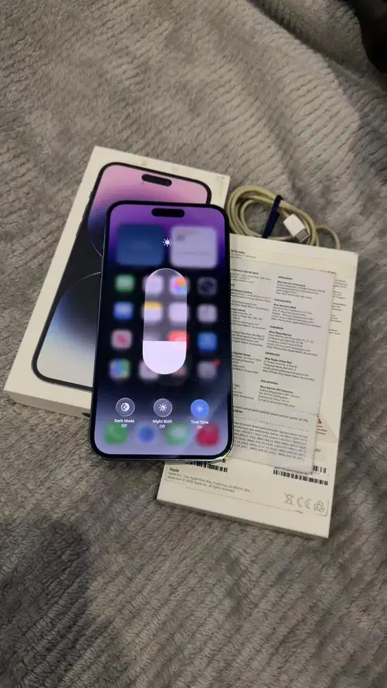 Apple Iphone 14 Promax 256GB Deep Purple Resmi Ibox Mulus Lengkap