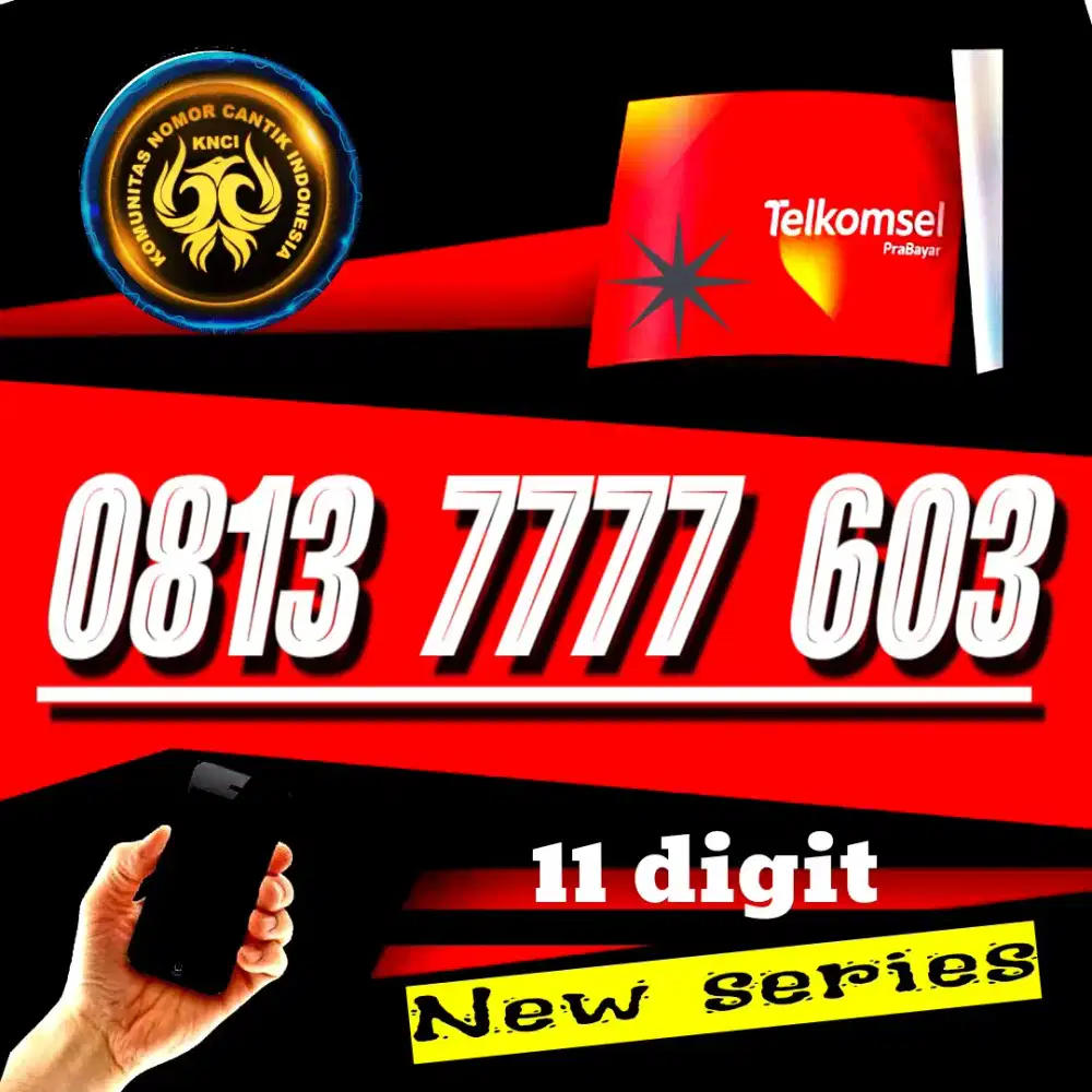 NOMOR CANTIK SIMPATI 11 DIGIT NEW SERIES KWARTET 7777 603